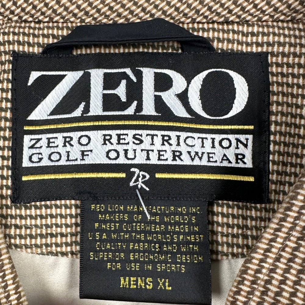 Zero Restriction Golf Jacket Pullover Men Xl Tan … - image 5